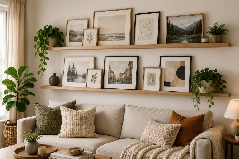 Best Long Picture Ledges for Living Room Art Walls