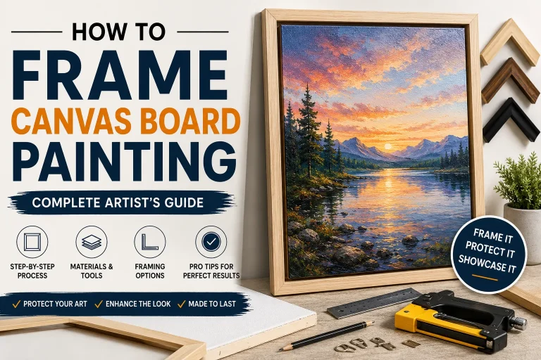 How To Frame Canvas Board Painting