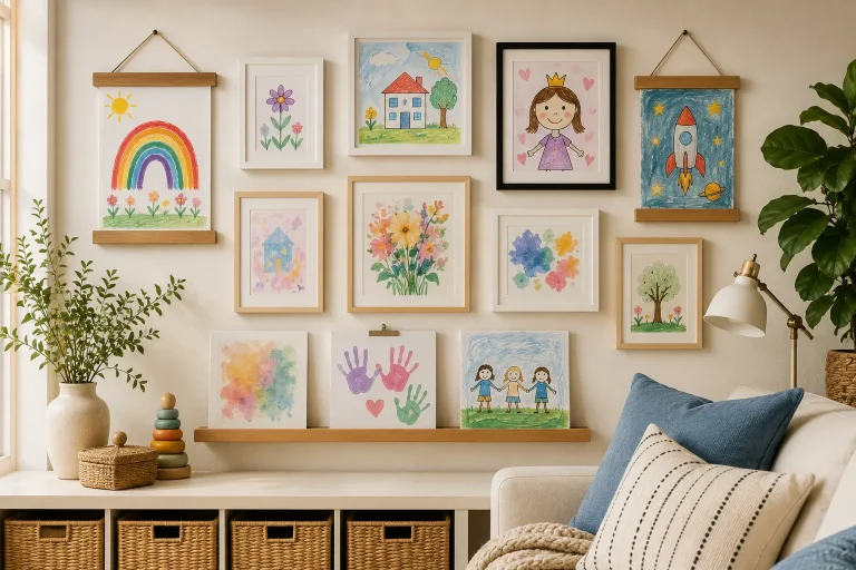 How to Display Children's Artwork in a Stylish Home 15 Beautiful Ideas
