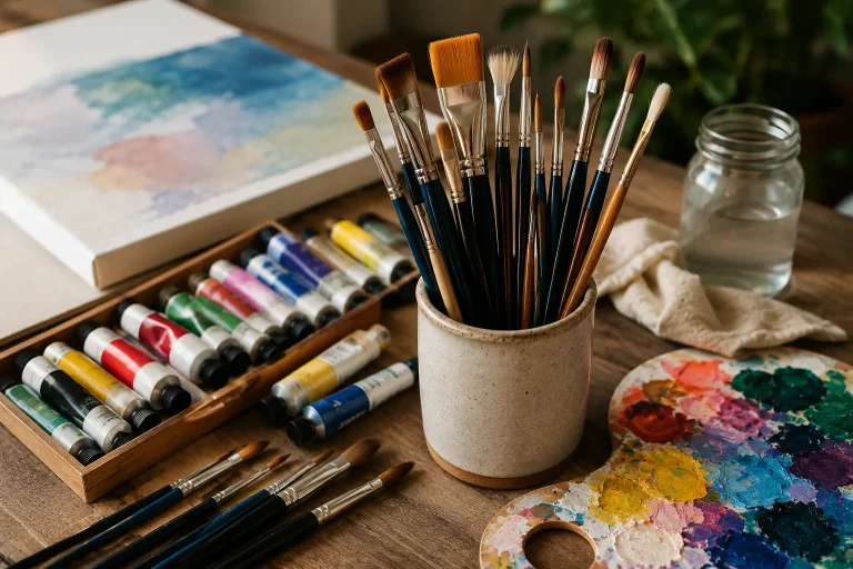 how to choose brushes for acrylic painting