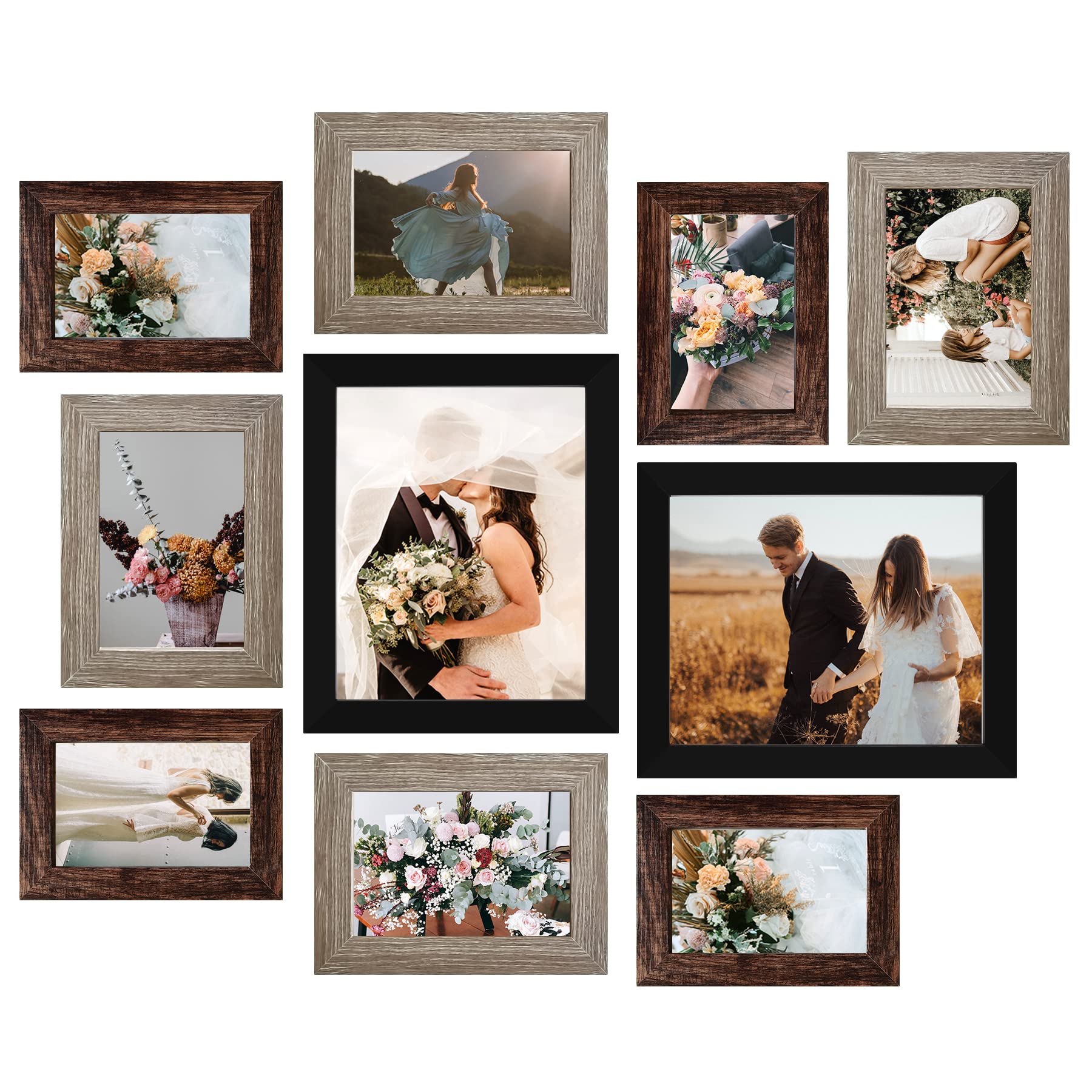 LUCKYLIFE Picture Frames Collage Wall Decor design detail