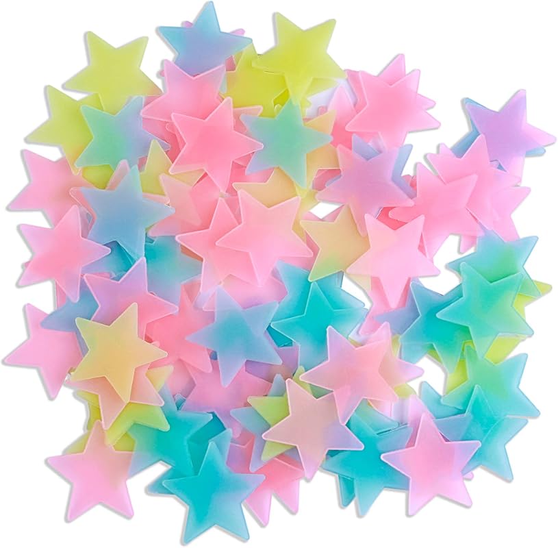 AM AMAONM Glow in the Dark Stars Wall Stickers, 100-Piece Multicolor N