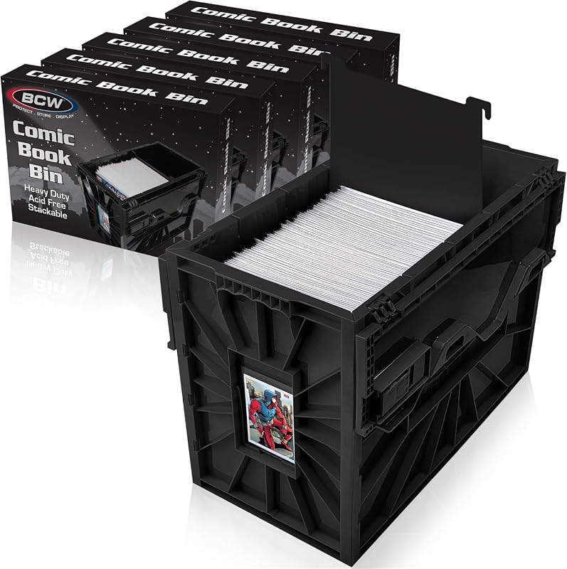 BCW Short Comic Book Bin stackable acid-free plastic storage