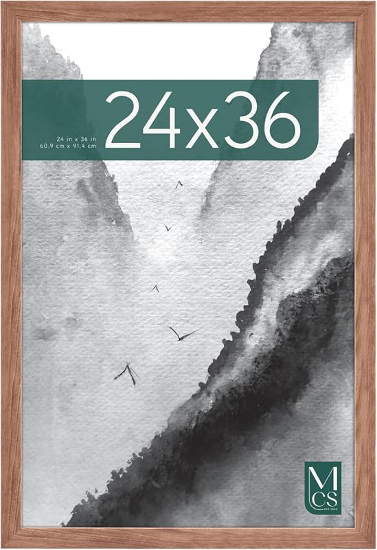 MCS Museum 24x36 poster frame in medium oak for large wall art