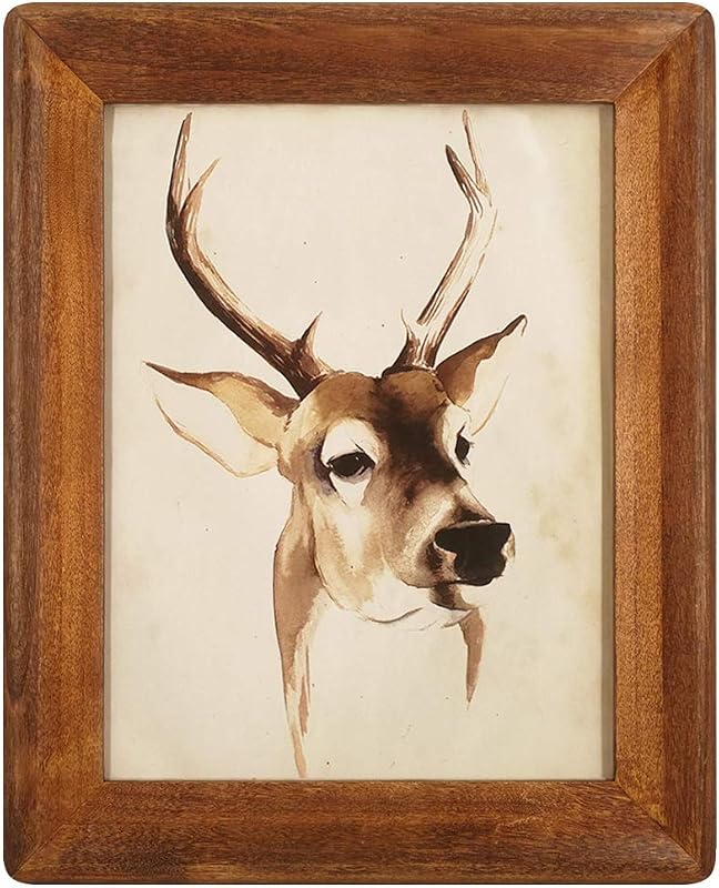 Brown Rustic Wood 8x10 Picture Frame with Glass Front, Wall Mount and Tabletop Display