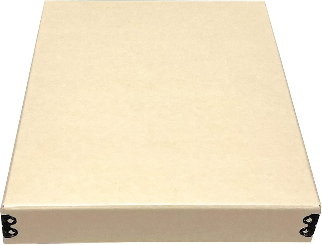 Lineco Museum Storage Box in tan archival drop-front design