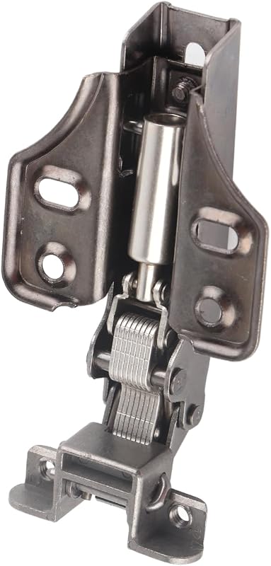 Garosa Adjustable Soft-Close Cabinet Hinges, Black Brushed Aluminum Frame Hydraulic Hardware with Screws