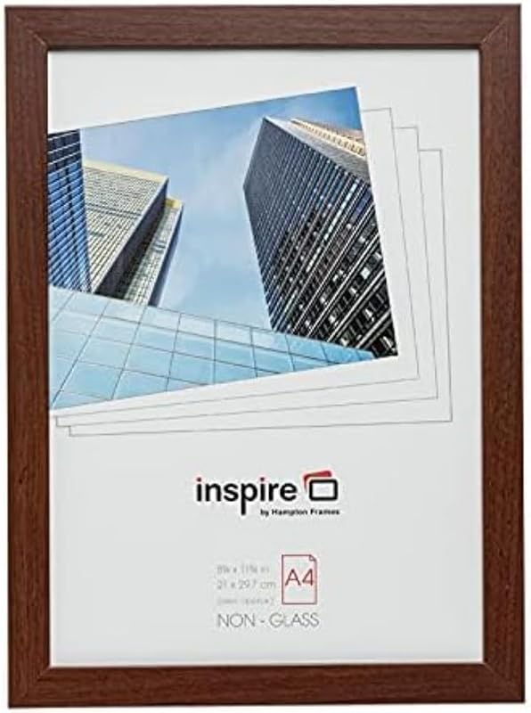 Hampton Frames MUNICH A4 dark wood effect A4 picture frame with plexi front
