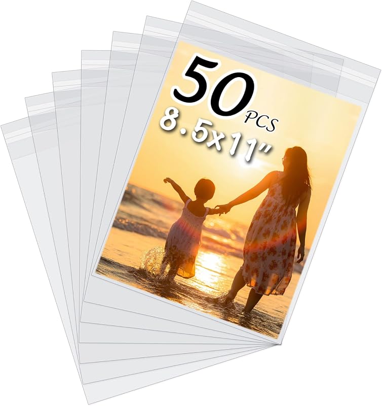 Crystal Clear Acid-Free Art Print Sleeves for 8.5x11 photos and mats