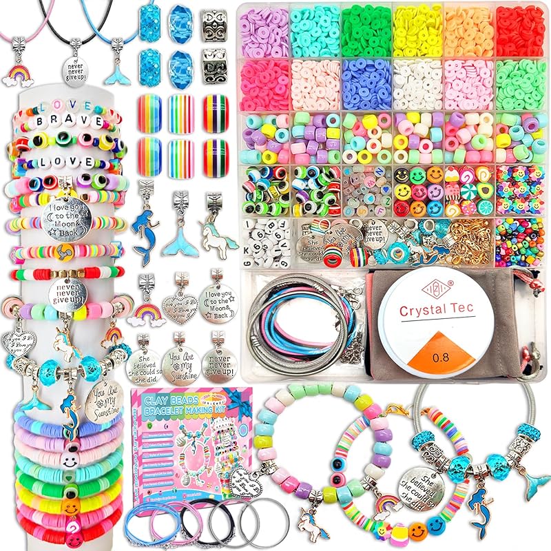 3100-Piece Bracelet Making Kit for Kids, DIY Charm Jewelry Crafts
