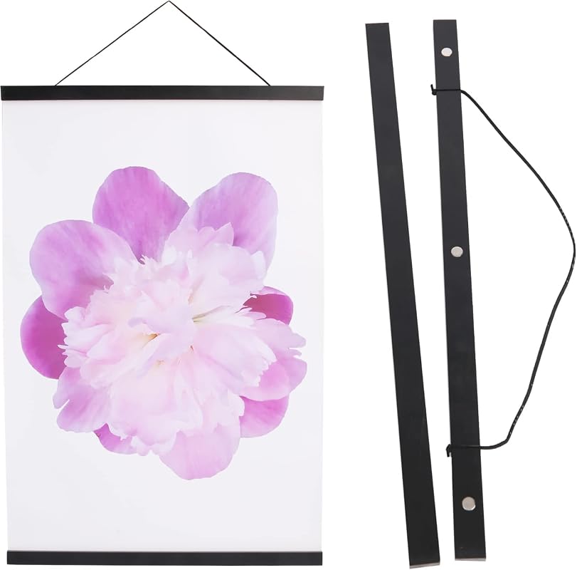Aynoo Magnetic Poster Hanger Frame, 20x30 to 20x36, Black Wood Poster Display