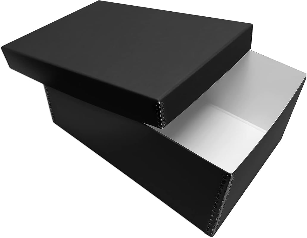 Lineco Photo Card Box, Museum-Quality Acid-Free Storage Case with Lid for Prints and Negatives
