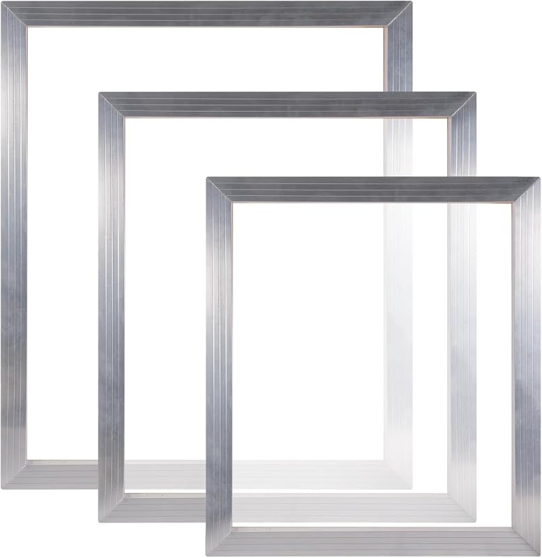 Caydo 3-Piece Aluminum Silk Screen Printing Frames, Assorted Sizes, 110 Mesh