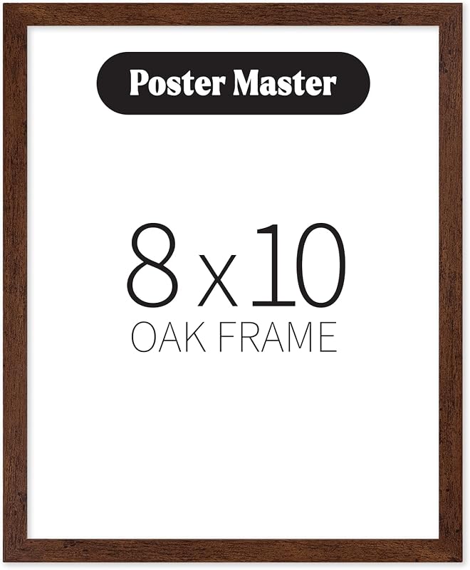 Poster Master 8x10 dark brown wood frame for wall art and posters