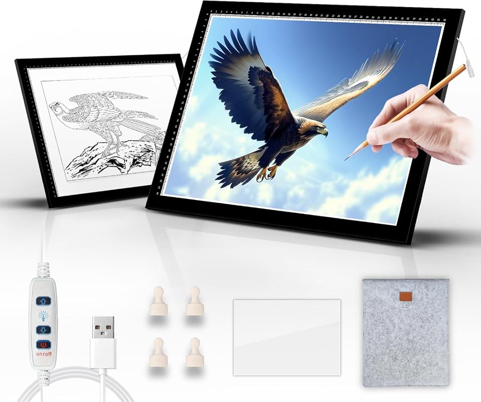 ColorWeaveArt A2 LED Light Pad for diamond painting, sketching, and drawing
