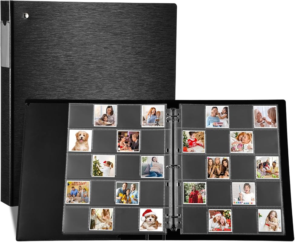 Protective Photo Slide Storage Binder with acid-free pages