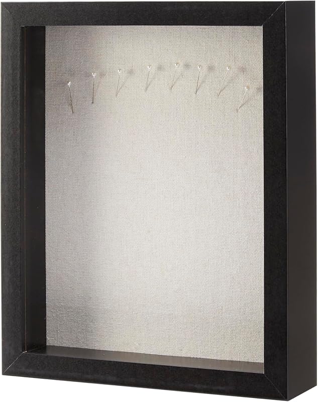Amazon Basics 8x10 Rectangular Black Shadow Box Frame for Photos and Memorabilia