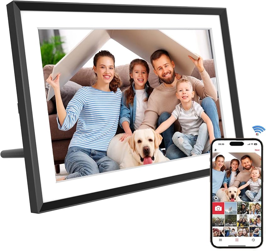 Frameo 10.1-Inch WiFi Digital Picture Frame with 32GB and HD IPS Touch Screen