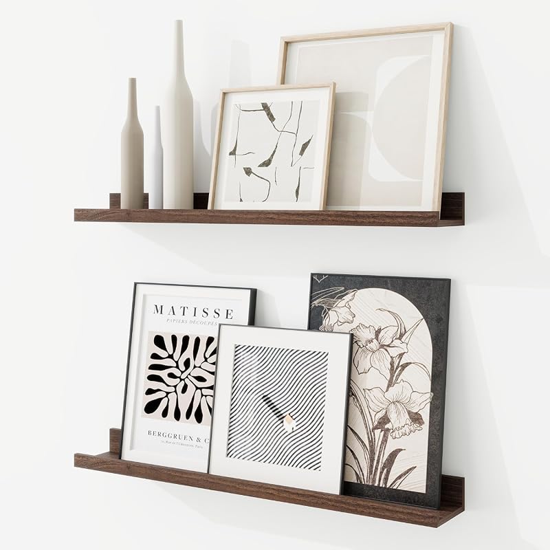 RICHFOCUS picture ledge shelf set of 2 for home wall decor and framed art