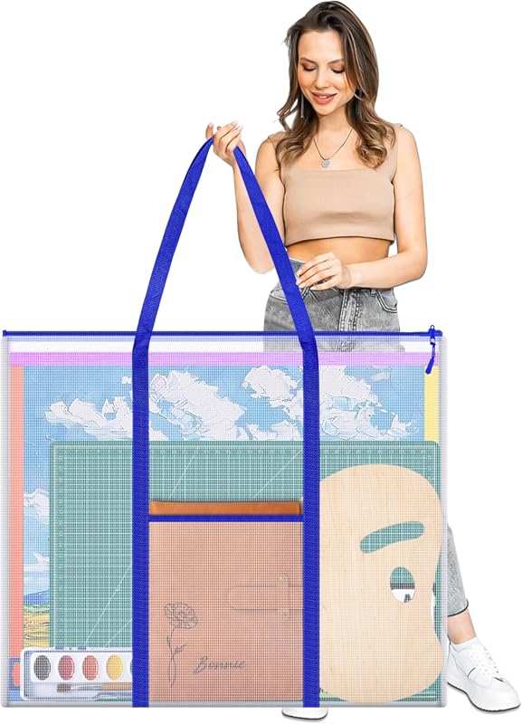 ZKOO 30x25 Extra-Large Bulletin Board Poster Storage Bag for Charts, Scrapbooks, and Posters