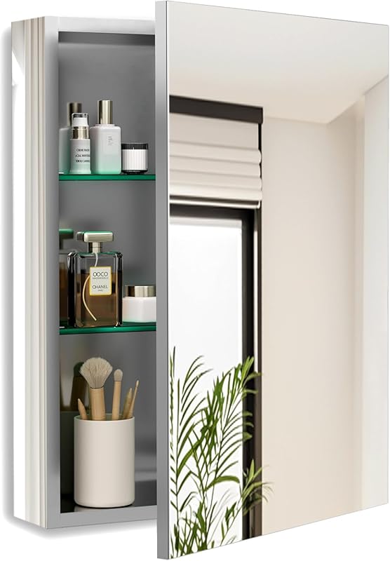 20 x 26 Bathroom Medicine Cabinet with Beveled Mirror and Adjustable Shelves