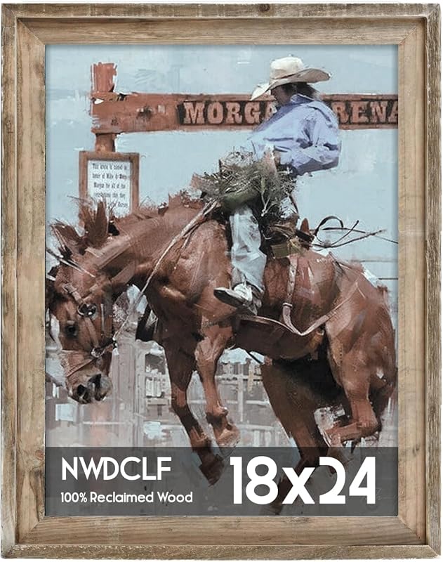 18x24 rustic picture frame with reclaimed barnwood and plexiglass