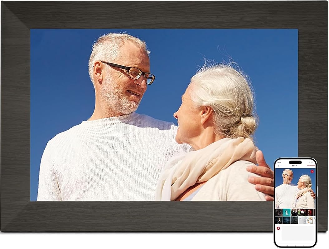 10.1-Inch WiFi Digital Picture Frame with 32GB Storage and HD IPS Touchscreen