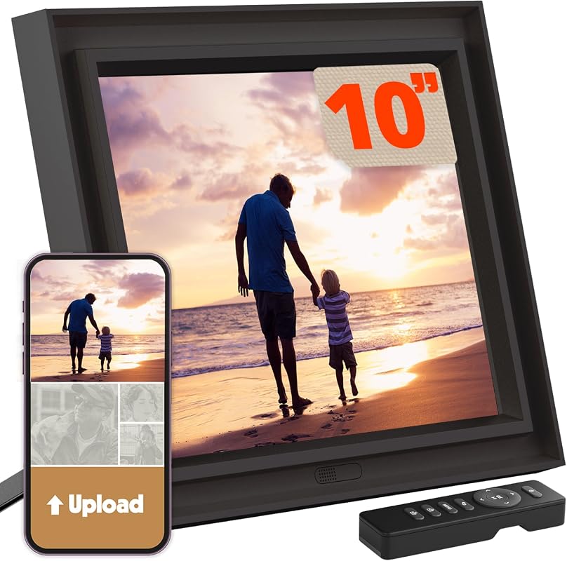 Pix-Star LUX 10.4 inch Wi-Fi digital picture frame with cloud storage and motion sensor