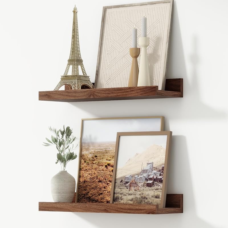 FLYJOE picture ledge shelf set of 2 for framed art and nursery decor