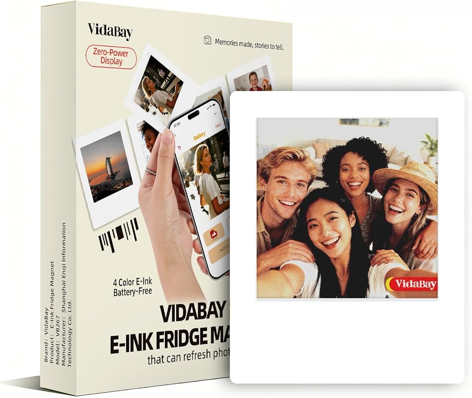 E-Paper Fridge Magnet Classic Plus digital photo frame for refrigerator