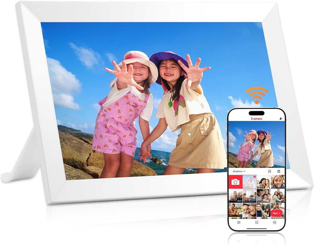 LeaMea 10.1-Inch Frameo WiFi Digital Picture Frame with HD IPS Touch Screen
