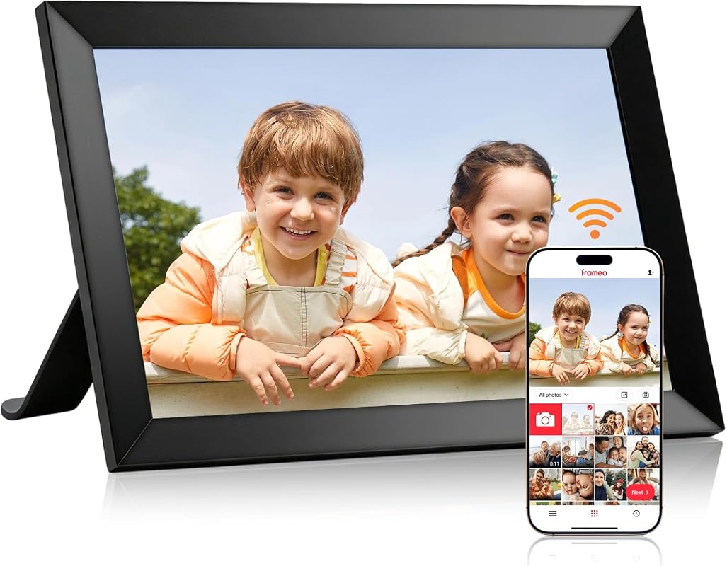LeaMea 10.1-Inch Frameo WiFi Digital Picture Frame with HD IPS Touch Screen