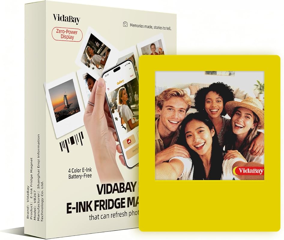 E-Paper Fridge Magnet Classic Plus digital photo frame for refrigerator