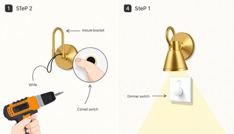 Dimmable Picture Wall Light Installation Instructions