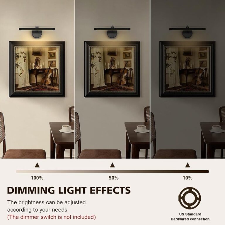 Hardwired Vs No Wiring Dimmable Picture Wall Light