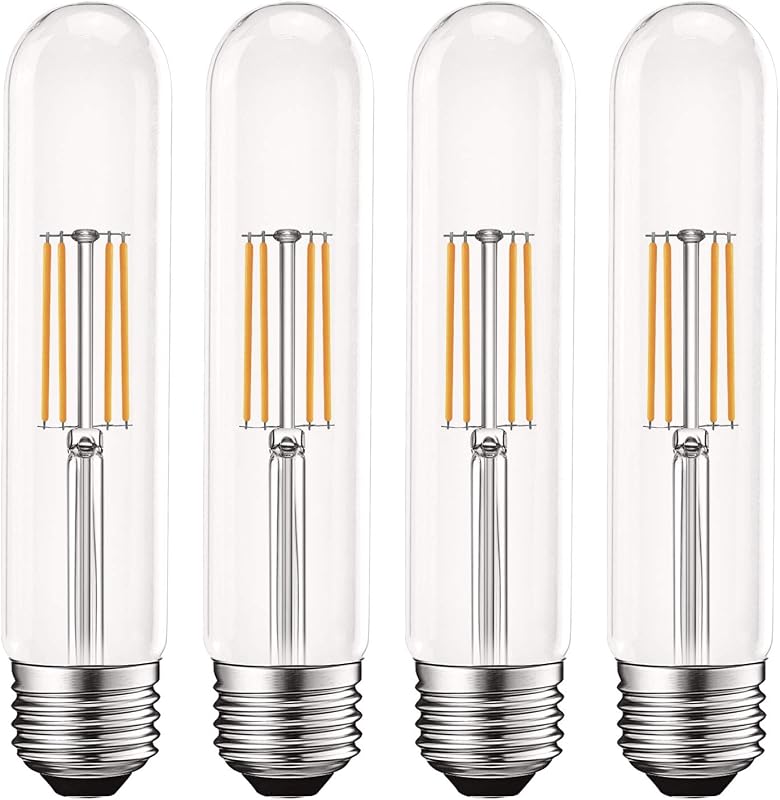 LUXRITE T9 LED Tube Bulbs 5W 60W Equivalent Dimmable Warm White E26 4-Pack
