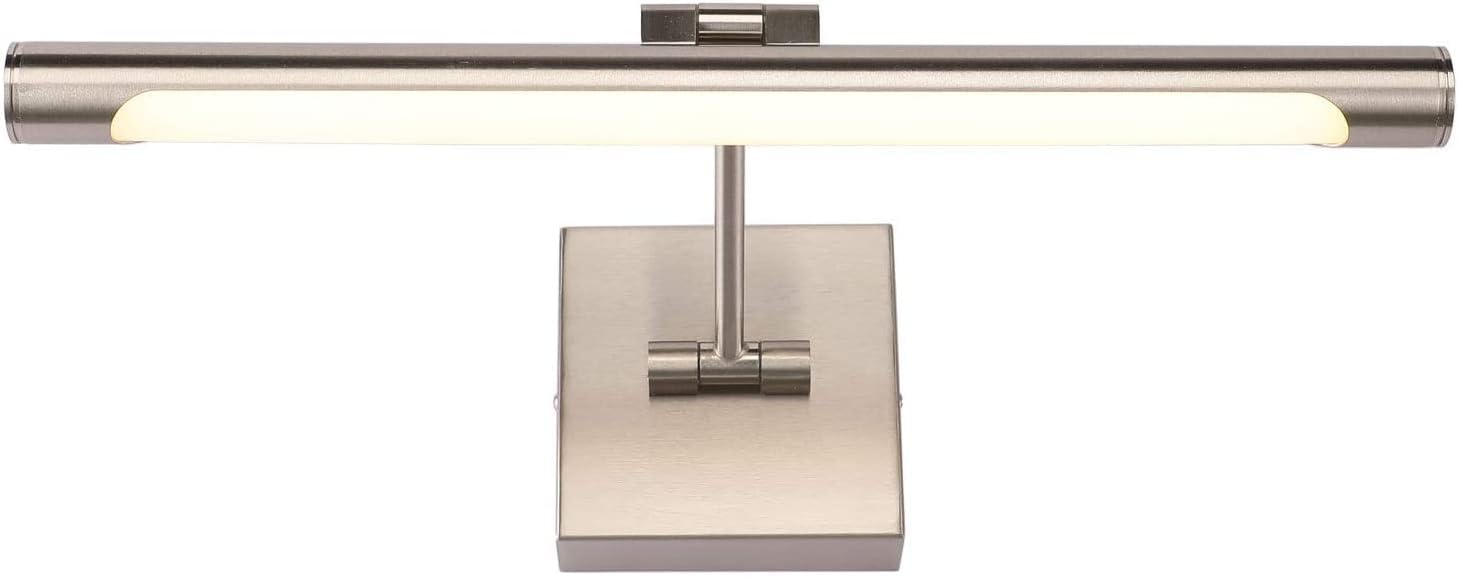 Joosenhouse 16.53-Inch Hardwired LED Picture Light, Dimmable Swing Arm Lamp in Brushed Nickel