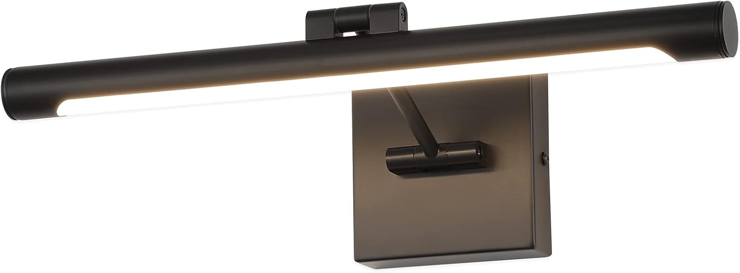 Joosenhouse 16.53-Inch Hardwired LED Picture Light, Dimmable Matte Black Art Lamp, 3000K