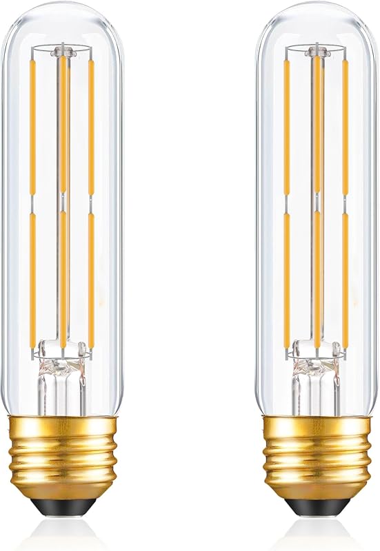 Dimmable E26 T10 LED Tube Bulbs 6W 60W Equivalent 2700K Soft White 2-Pack