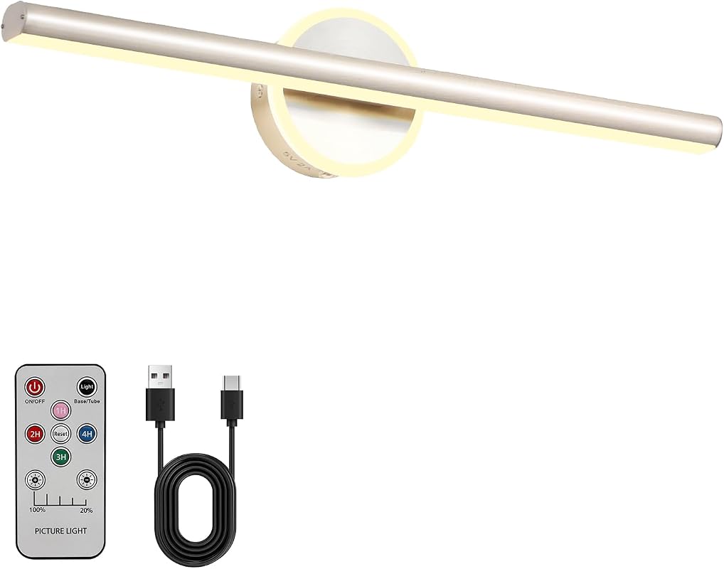 16-Inch Battery Operated Picture Light for Wall Art, Painting, Photo, and Library Display