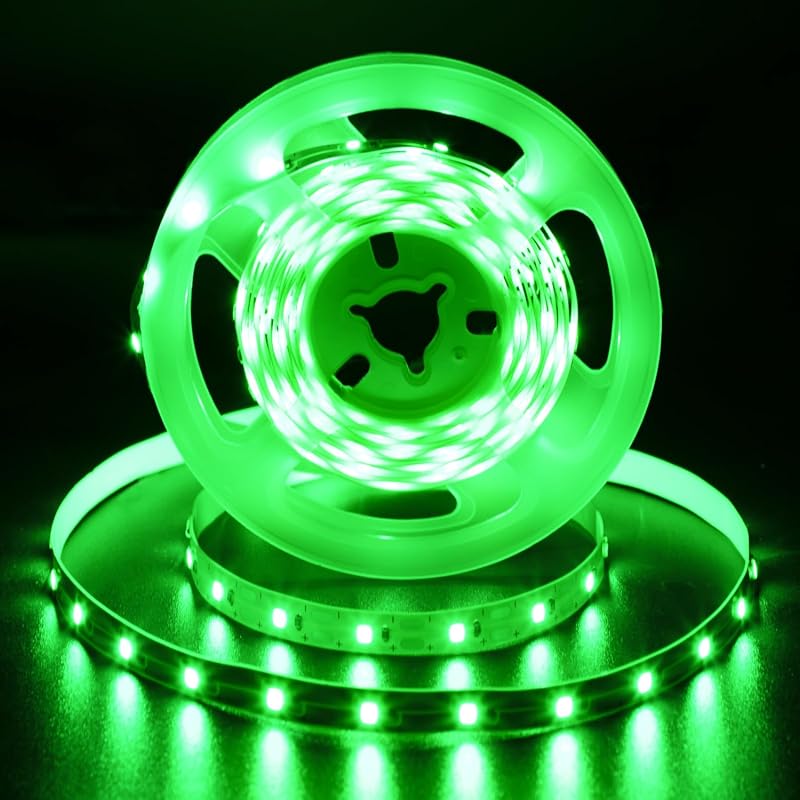 Echosari 9.8Ft USB 5V LED Strip Lights, 180 LEDs, Green, Cuttable Self-Adhesive Decor