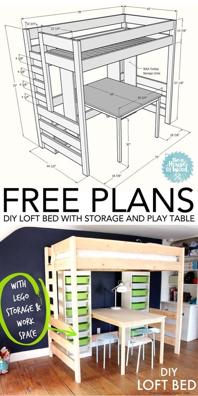 How to Build a Loft Bed with Desk and Storage Guide