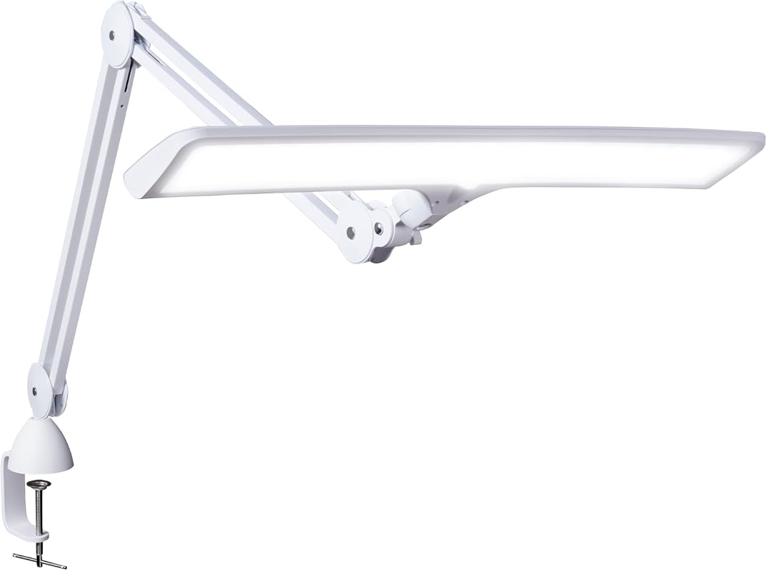 Daylight Company Lumi Task Lamp, 4000 Lux, 95+ CRI, Touch Dimmable Craft Desk Light