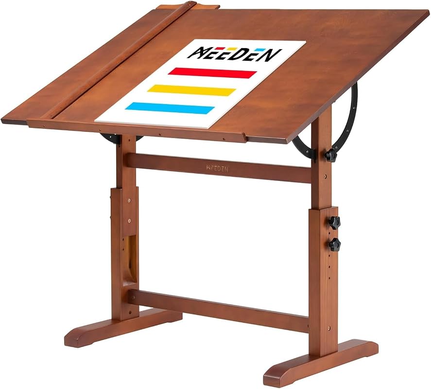 MEEDEN Extra-Large Wood Drafting Table, 42 x 30 Inch Artist Drawing Desk
