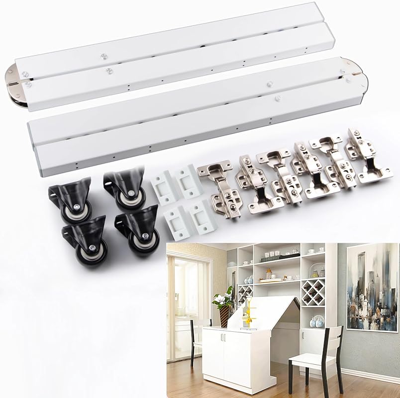 Easy Murphy Table Hardware Kit with Hydraulic Gas Spring System for Folding Wall Beds