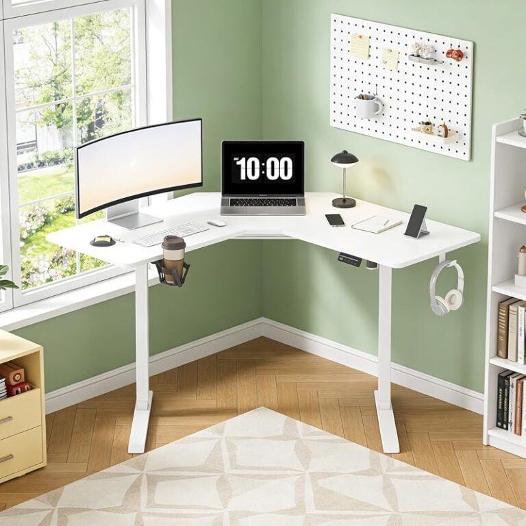 4 Best L-Shaped Standing Desks With Storage for Artful Creative Homes