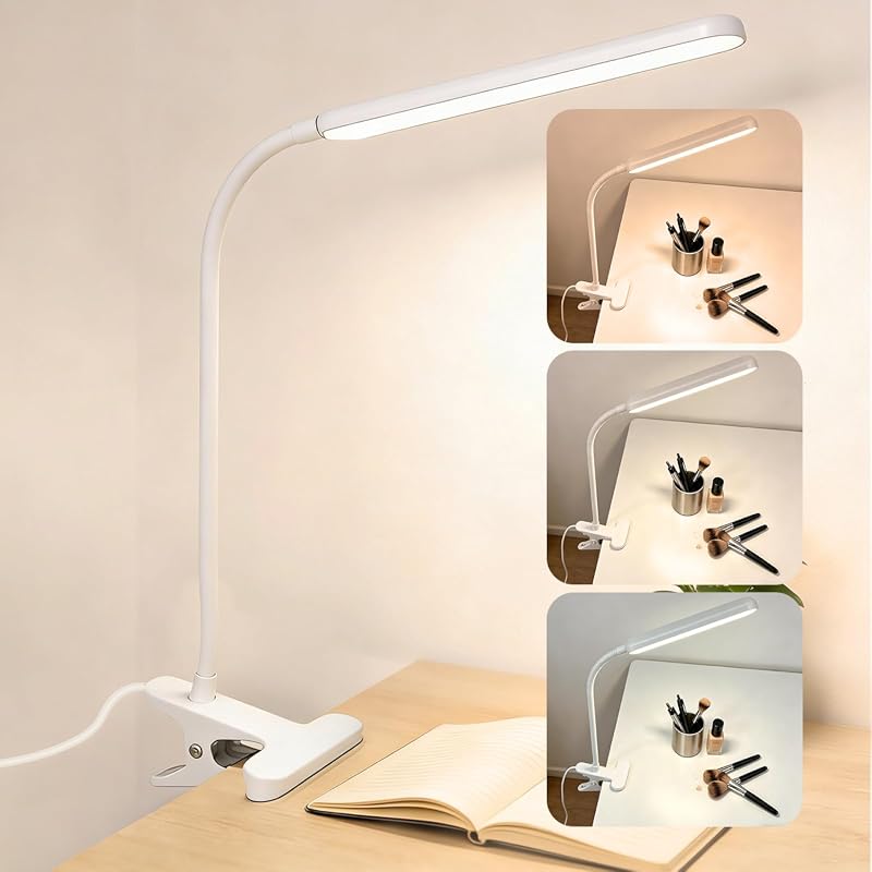 Clip-On LED Easel Light for Painting and Nail Tech, Bright White Adjustable Lamp