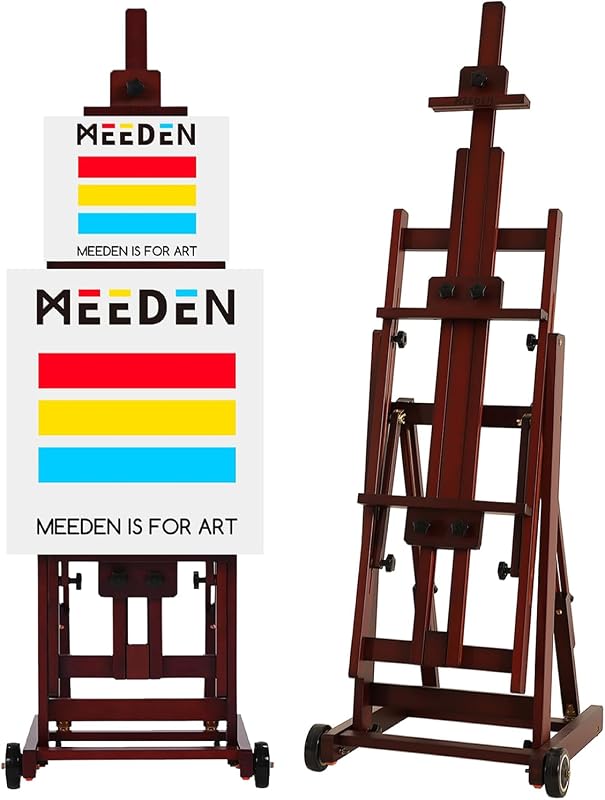 MEEDEN multi-function H-frame studio easel in solid beech wood