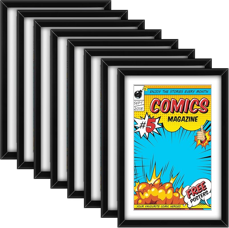 Geetery comic book frame 8-pack with UV protection for wall or tabletop display