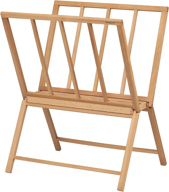 MEEDEN folding beech wood print rack for storing canvas and artwork